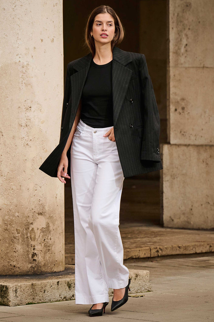 Mac 5441-90 0351L Dream Wide White Denim Light Denim Jeans D010