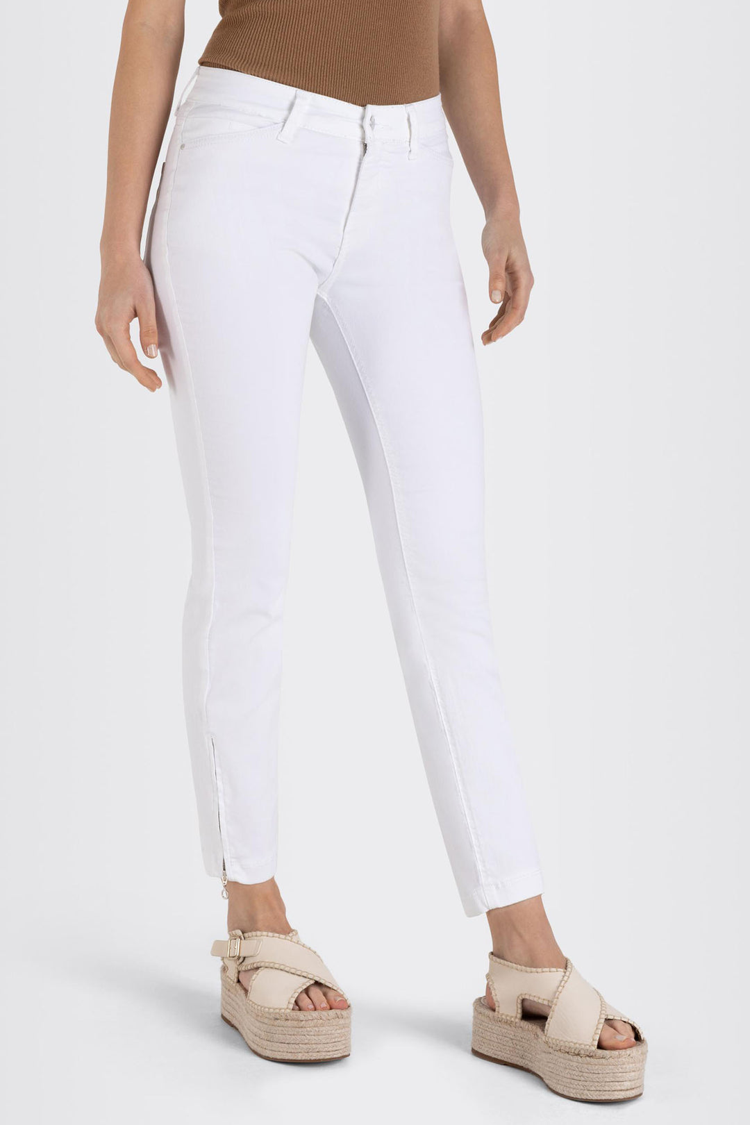Mac 5471-90-0355L D010 Dream Chic White Ankle Length Jeans - Olivia Grace Fashion