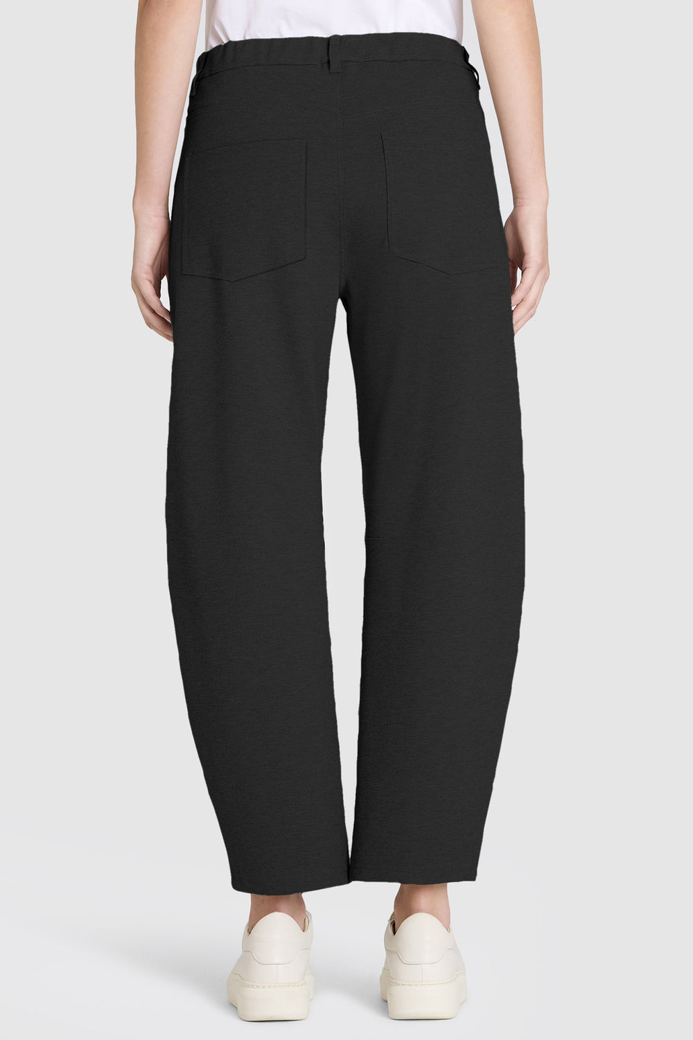 Mac Baggy Smart Black Light Jersey Trousers - back view