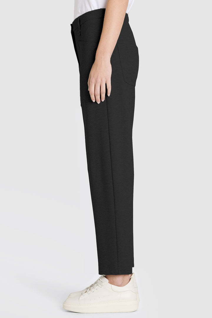 Mac Baggy Smart Black Light Jersey Trousers - side view