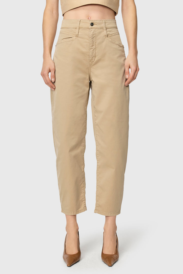 Mac Bora 2.3 Zip Golden Terra Antique Authentic Stretch Gabardine Trousers 3141-00-0434L 257A, front view
