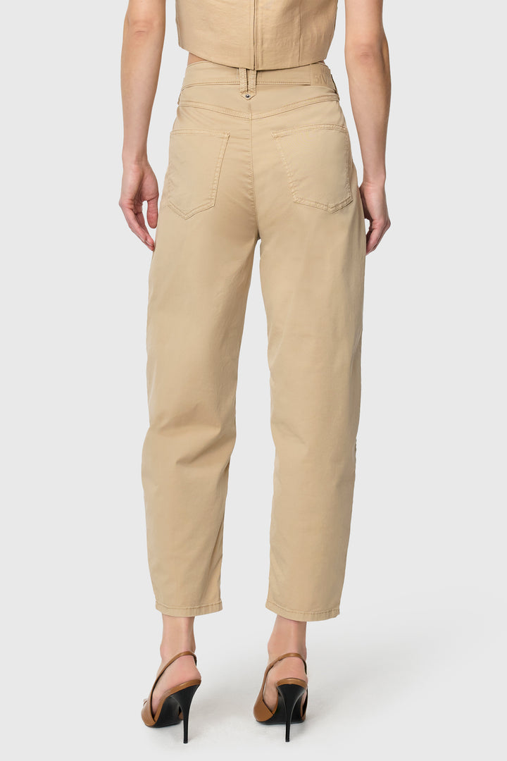 Mac Bora 2.3 Zip Golden Terra Antique Authentic Stretch Gabardine Trousers 3141-00-0434L 257A, back view