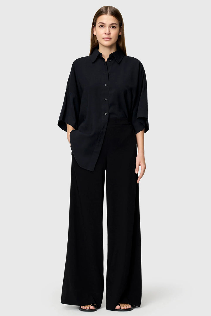 Mac Coralie Black Floating Crepe Trousers 32L 3421-00-0231L