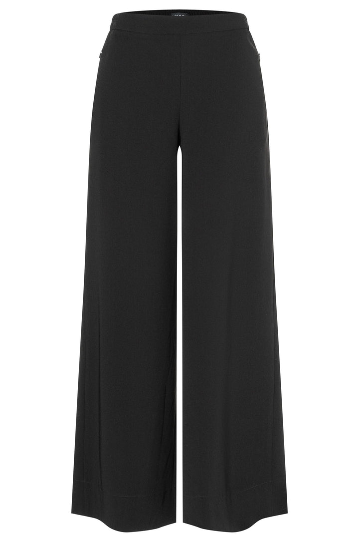 Mac Coralie Black Floating Crepe Trousers 32L 3421-00-0231L