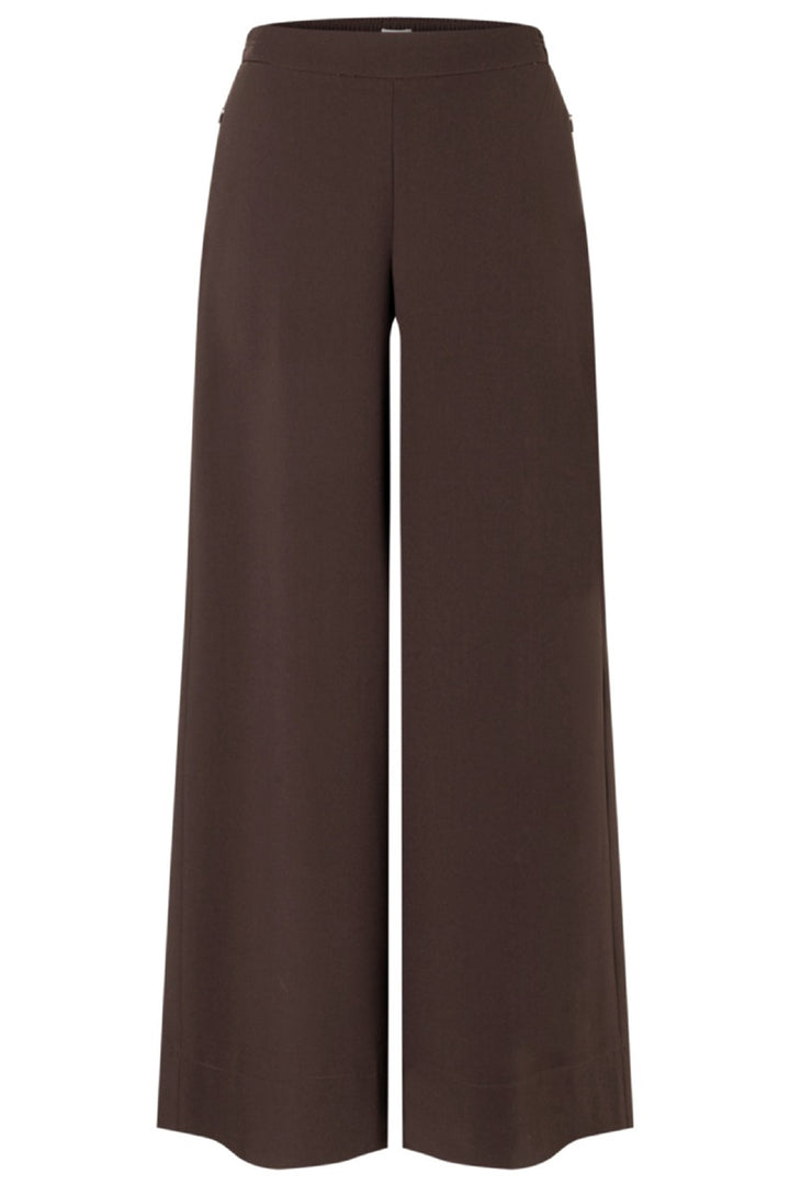 Mac Coralie Truffle Brown Floating Crepe Trousers 32L 3421-00-0231L
