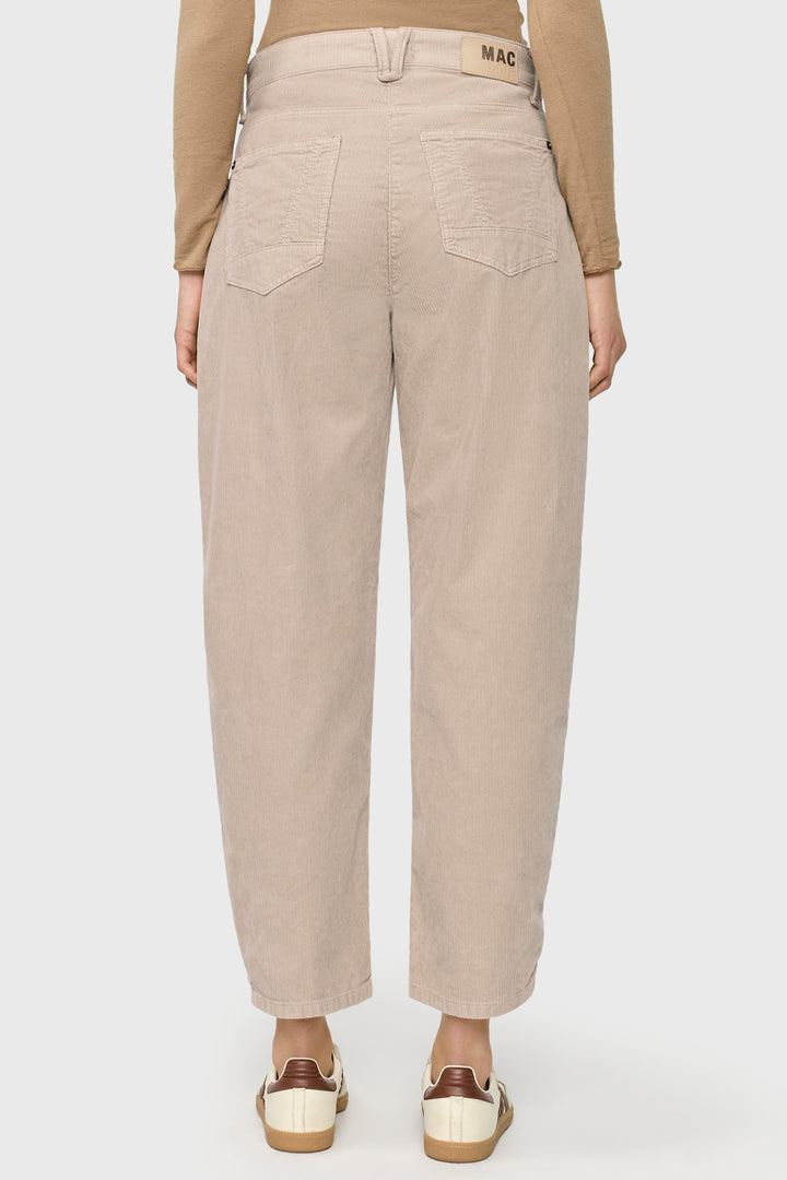 Mac Danni 2.3 Light Beige Kitt Fancy Corduroy Trousers - back view