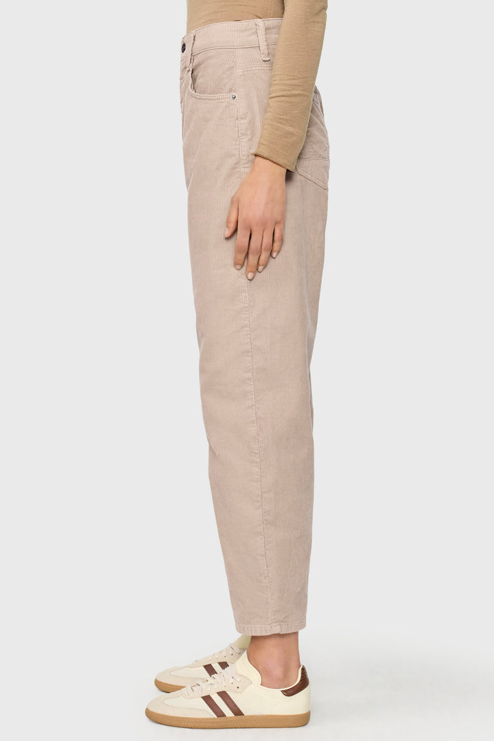 Mac Danni 2.3 Light Beige Kitt Fancy Corduroy Trousers - side view