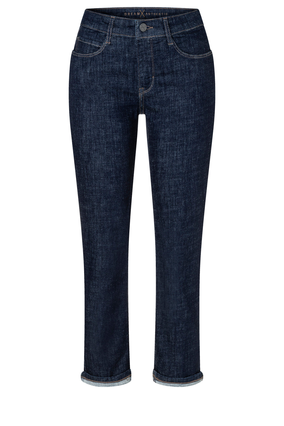 Mac Dream Cropped Fashion Rinsed Blue Jeans, front packshot