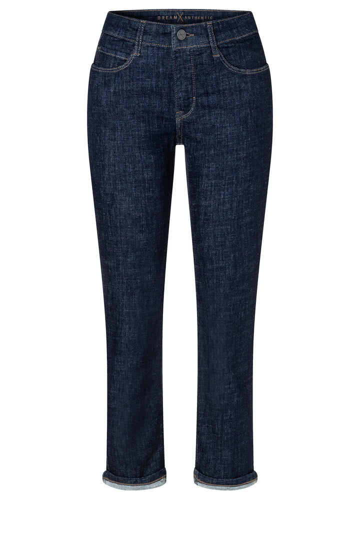 Mac Dream Cropped Fashion Rinsed Blue Jeans, front packshot