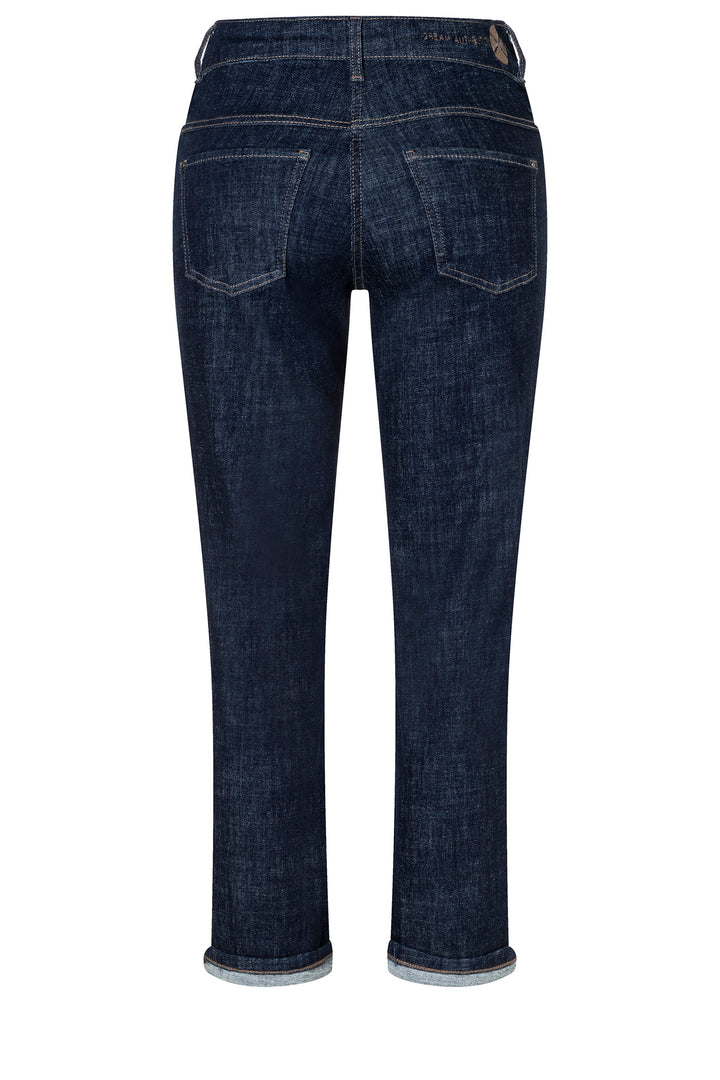 Mac Dream Cropped Fashion Rinsed Blue Jeans, back packshot