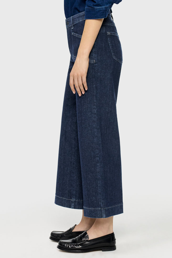 Mac Dream Culotte Pocket Fashion Rinsed Blue Mega Flex Jeans 27L - side view