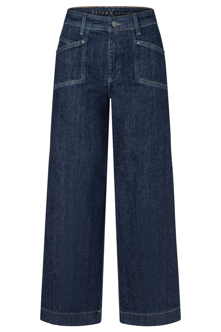 Mac Dream Culotte Pocket Fashion Rinsed Blue Mega Flex Jeans 27L - packshot, front