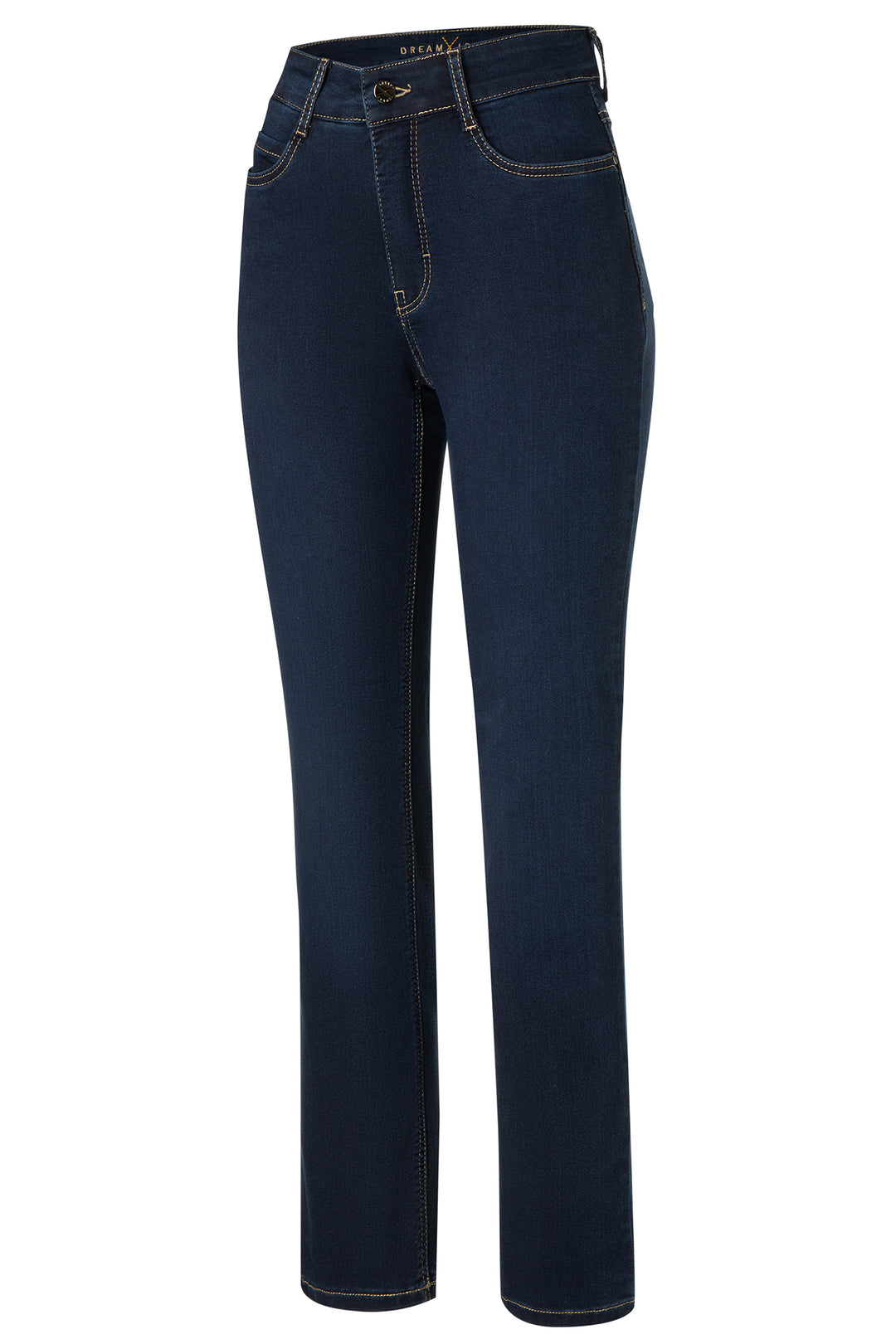 Mac Dream Dark Washed Blue Jeans, front packshot, alternate view