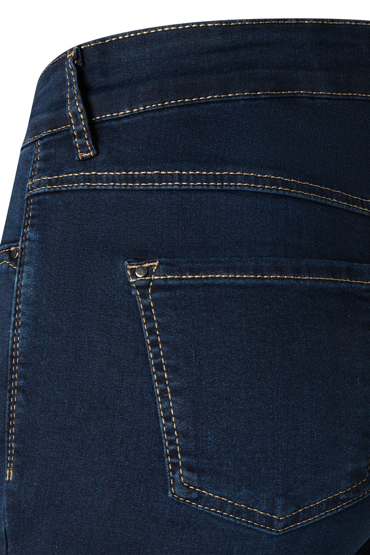 Mac Dream Dark Washed Blue Jeans, back pocket detail