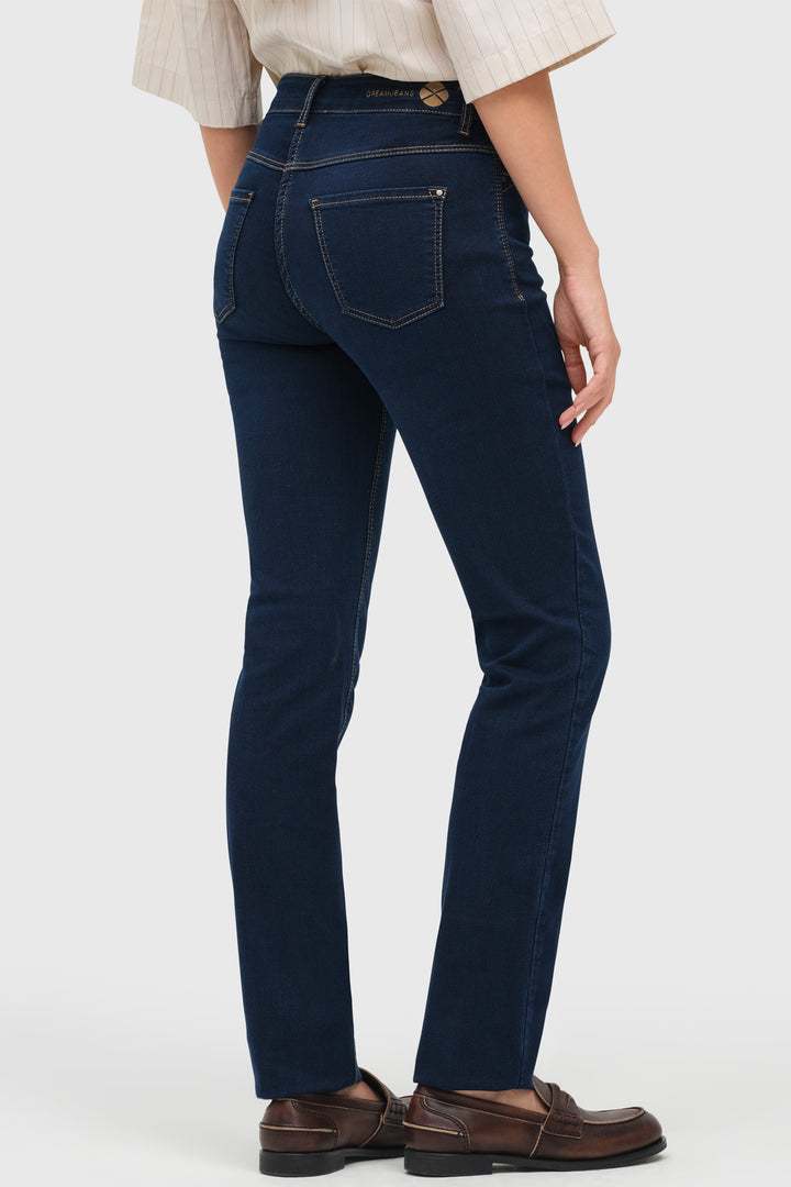 Mac Dream Dark Washed Blue Jeans, side view