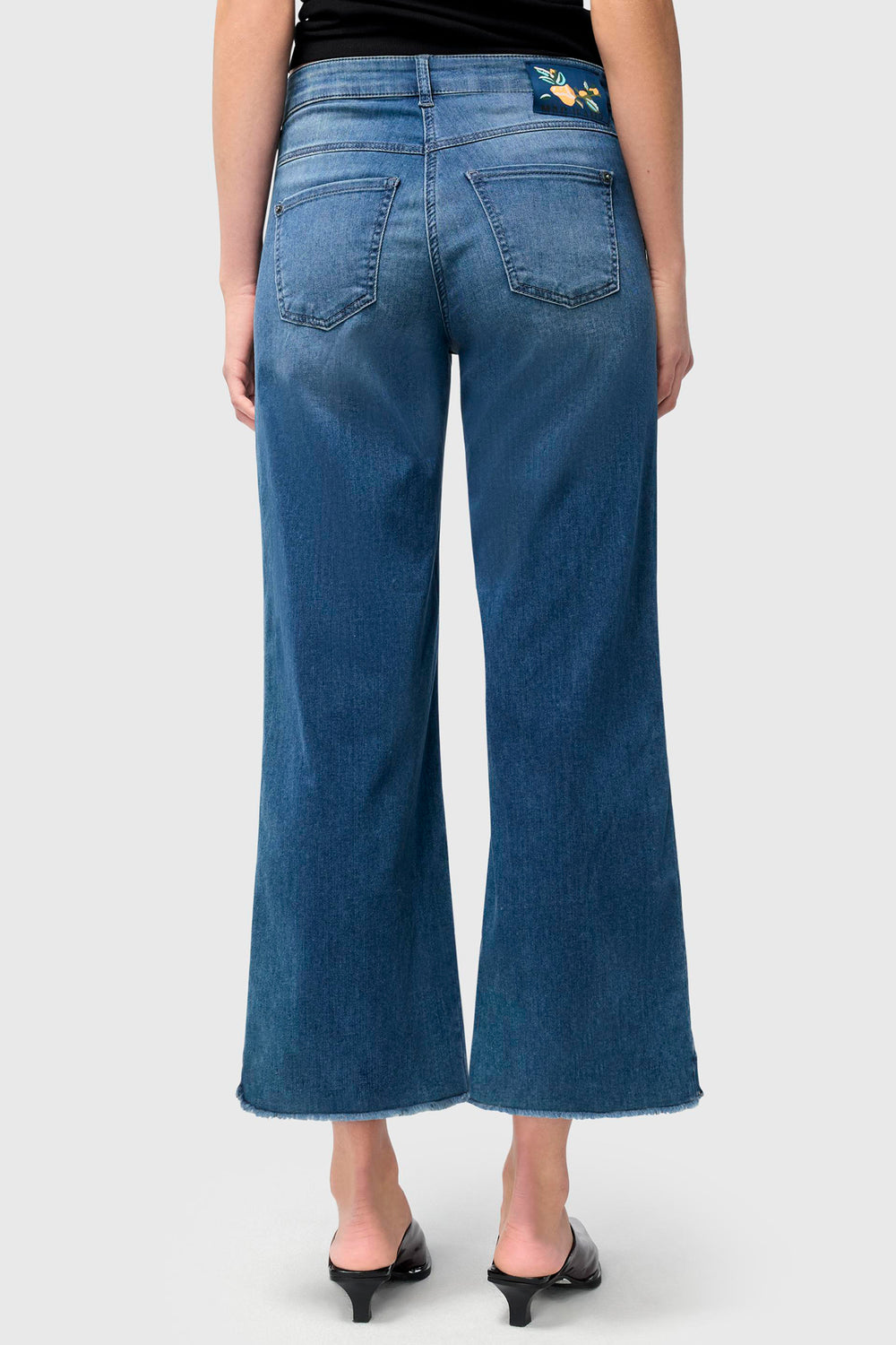 Mac Dream Jeans Blue Wide Crop 5438-90-0351L D597 - Olivia Grace Fashion