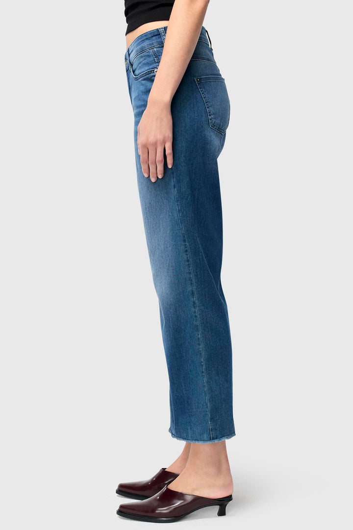 Mac Dream Jeans Blue Wide Crop 5438-90-0351L D597 - Olivia Grace Fashion