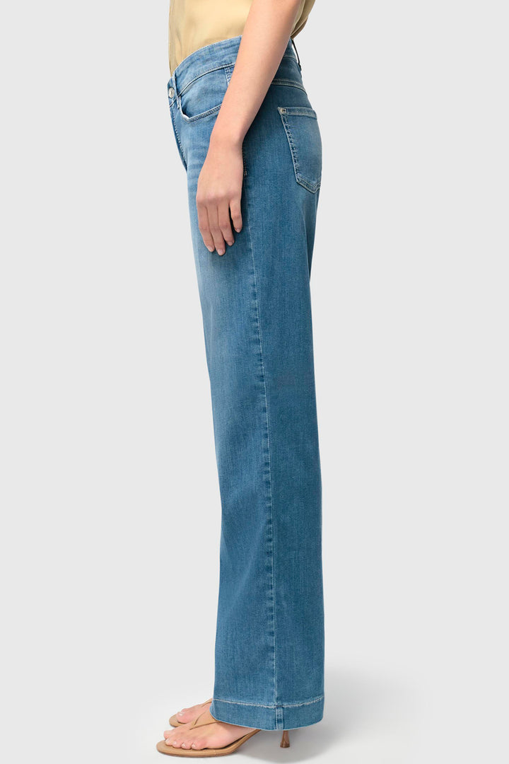 Mac Dream Jeans Wide Summer Mid Blue 5441-90-0351L D490 32 Inch Leg - Olivia Grace Fashion