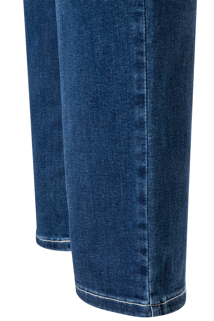 Mac Dream Mid Blue Authentic Wash Jeans, hem and leg detail
