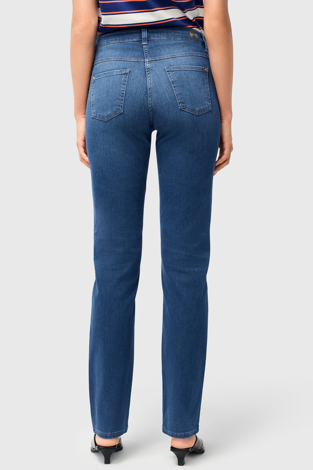Mac Dream Mid Blue Authentic Wash Jeans, back view