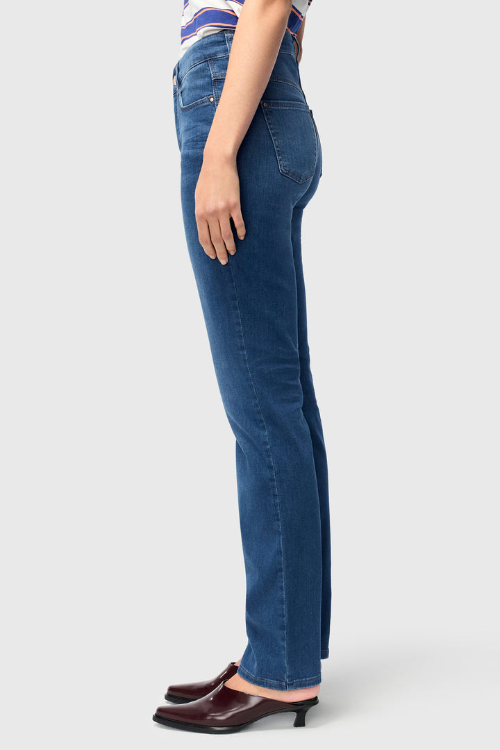 Mac Dream Mid Blue Authentic Wash Jeans, side view
