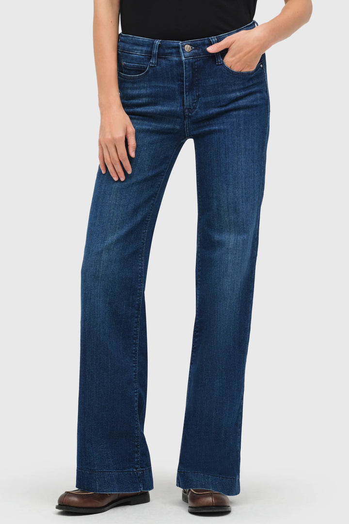 Mac Dream Wide Cobalt Authentic Wash Mega Flex Jeans 32L 5439-90-0358L