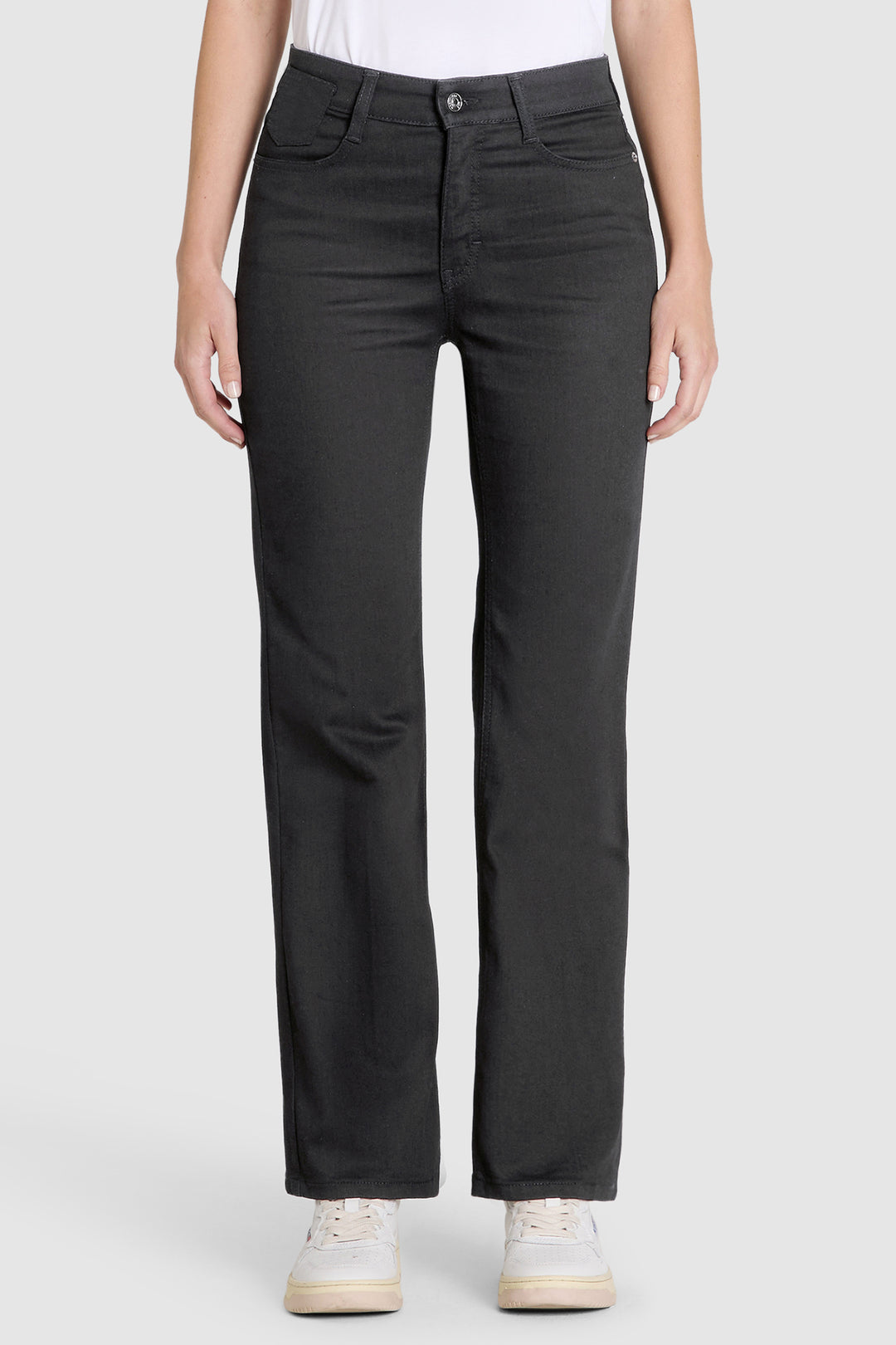 Mac Laura Black Authentic Stretch Denim Jeans 30L - front view