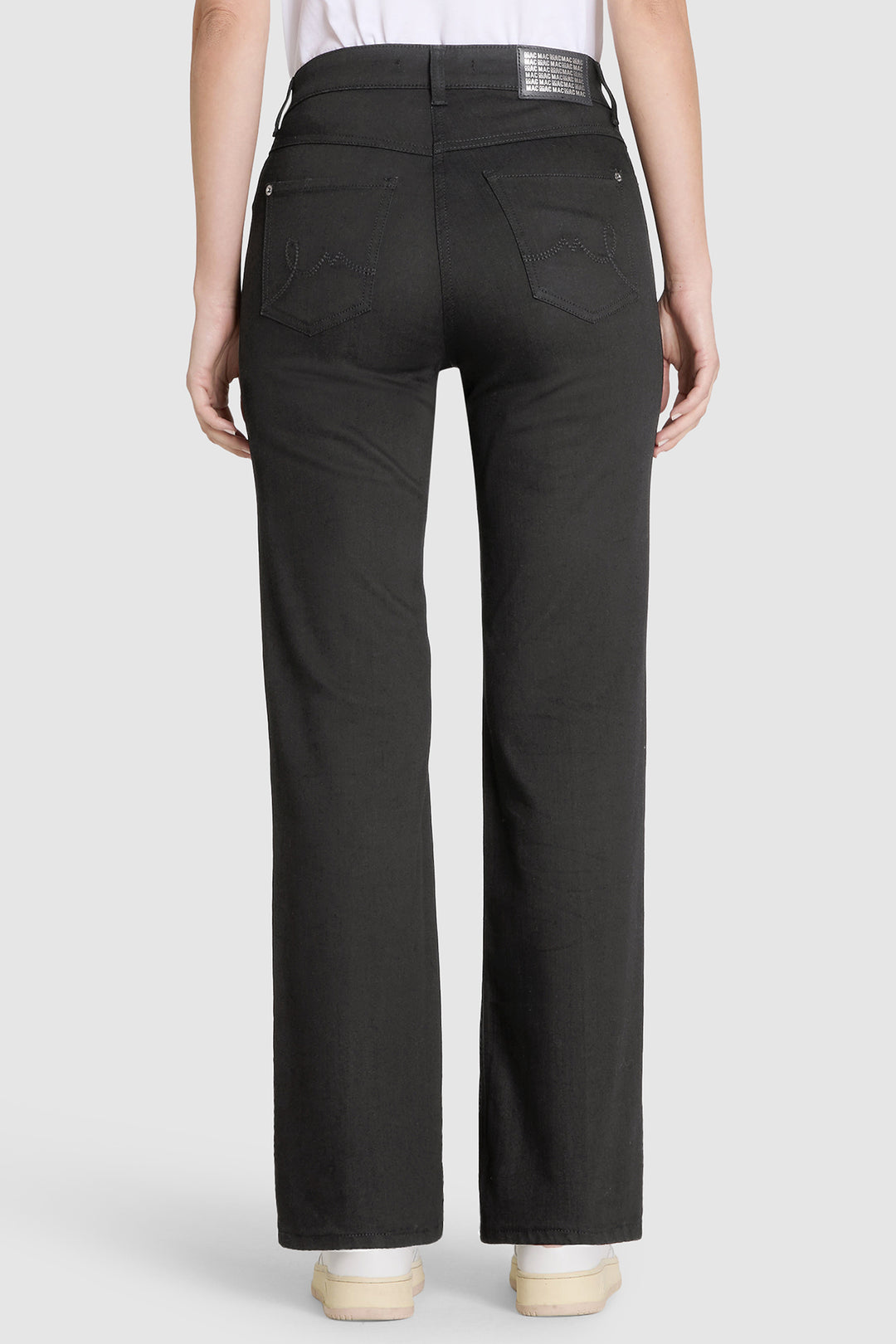 Mac Laura Black Authentic Stretch Denim Jeans 30L - back view