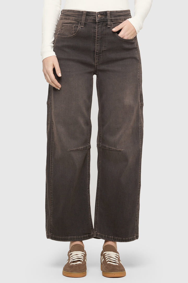Mac Ohio Barrel Coffee Vintage Wash Brown Comfort Denim Jeans - front view