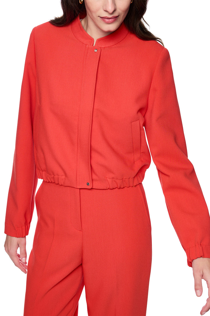Marc Cain AC 31.15 W44 Red Stand Up Collar Jacket