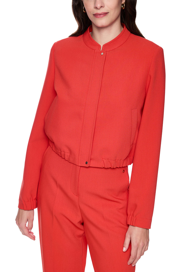 Marc Cain AC 31.15 W44 Red Stand Up Collar Jacket