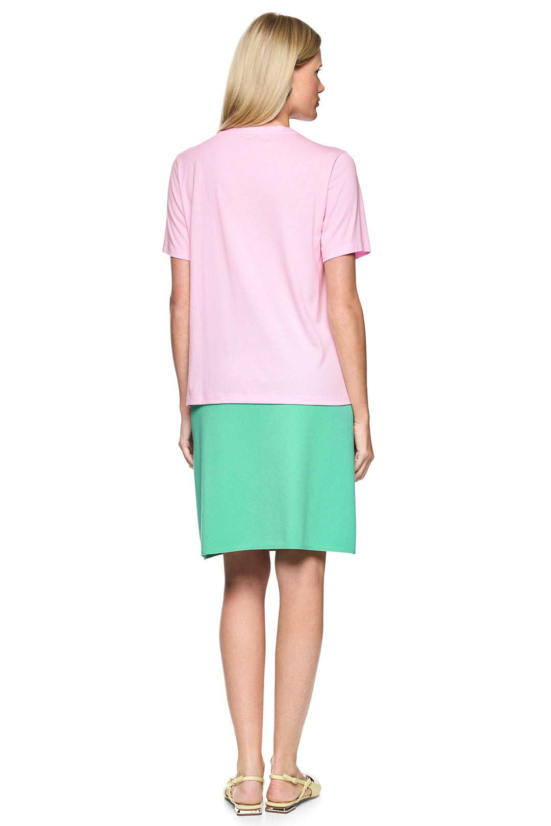 Marc Cain AC 48.11 J26 255 Pink Tulle Spring Fling Print T-Shirt