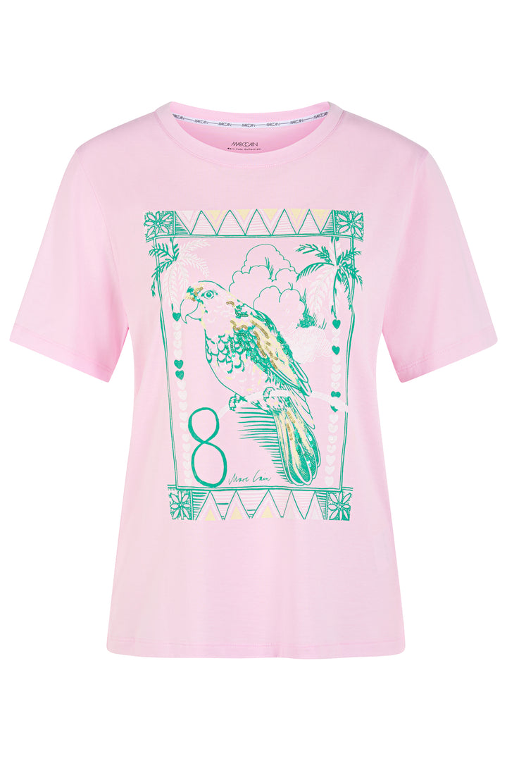 Marc Cain AC 48.11 J26 255 Pink Tulle Spring Fling Print T-Shirt