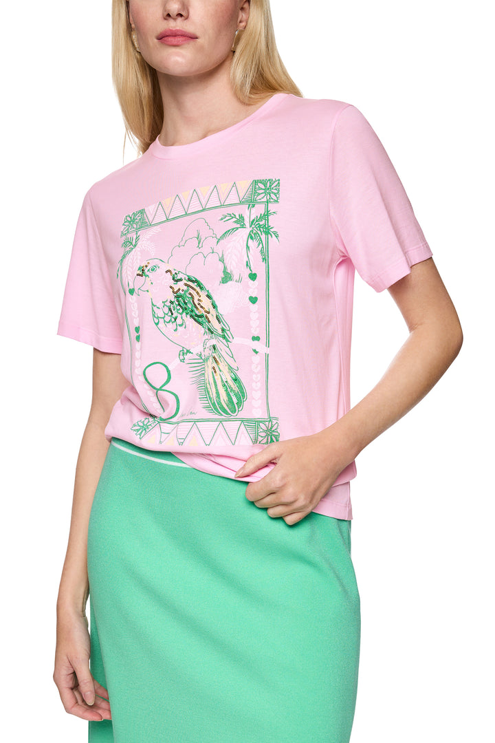 Marc Cain AC 48.11 J26 255 Pink Tulle Spring Fling Print T-Shirt