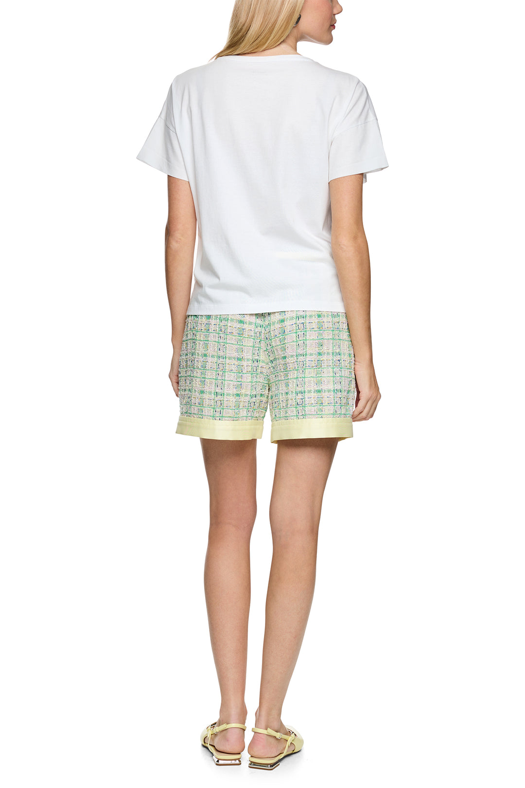 Marc Cain AC 48.26 J27 100 White Spring Fling Motif Cotton T-Shirt