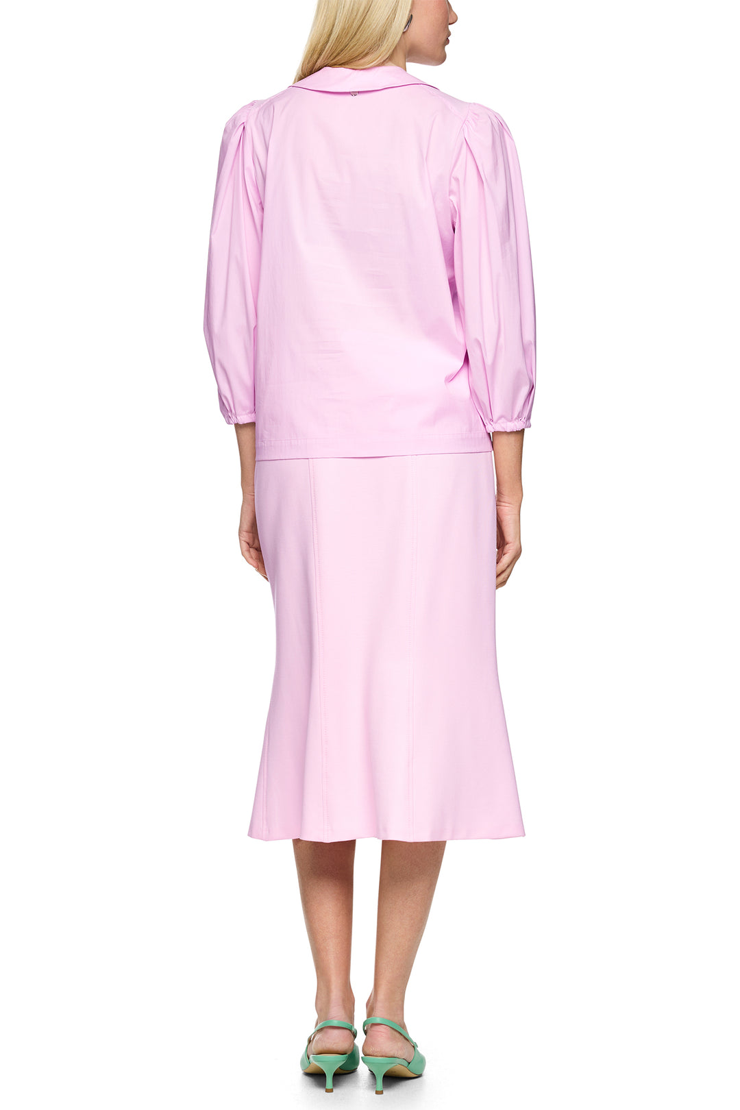 Marc Cain AC 51.18 W71 255 Pink Tulle Detachable Collar Blouse