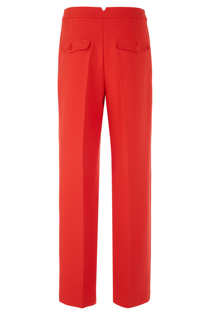 Marc Cain AC 81.18 W44 Red Wide Leg Trousers