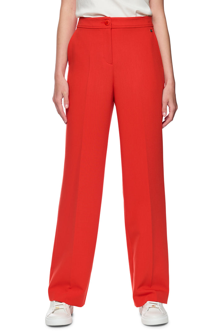Marc Cain AC 81.18 W44 Red Wide Leg Trousers