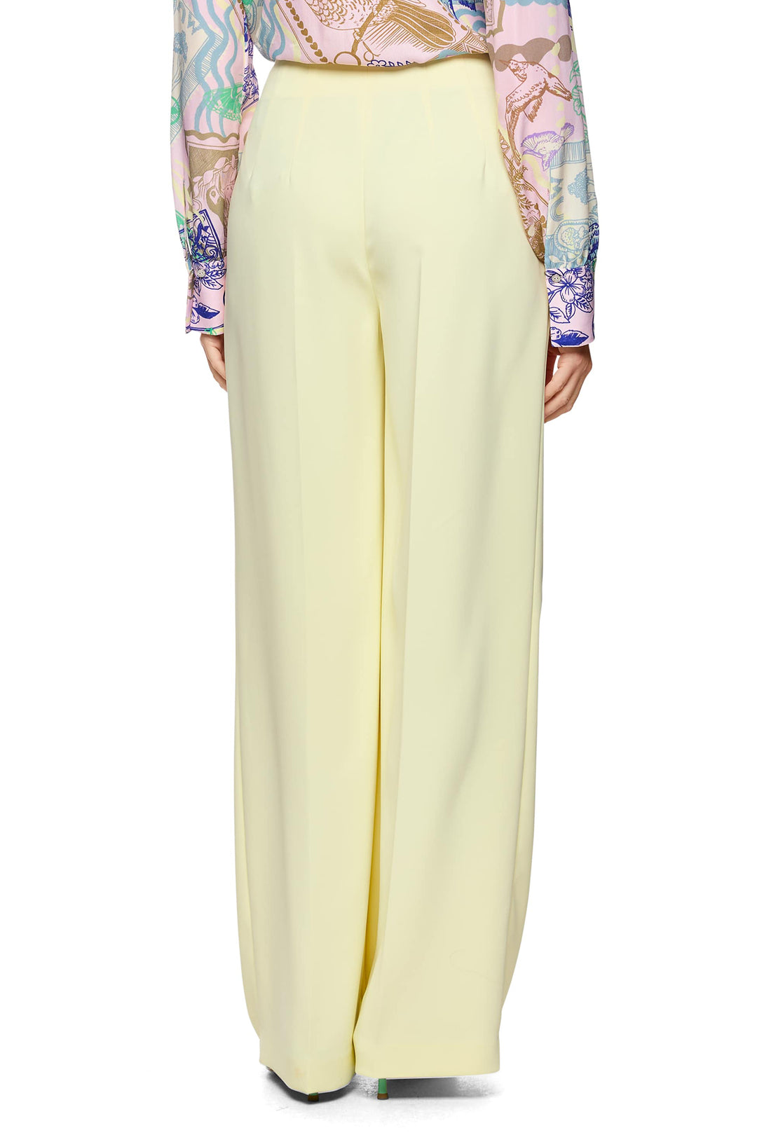 Marc Cain AC 81.38 W56 404 Deep Limonella Yellow Wide Leg Trousers
