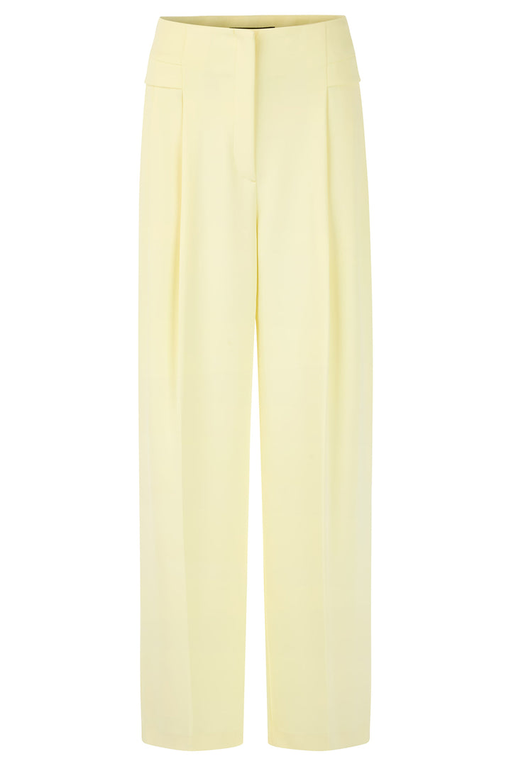 Marc Cain AC 81.38 W56 404 Deep Limonella Yellow Wide Leg Trousers