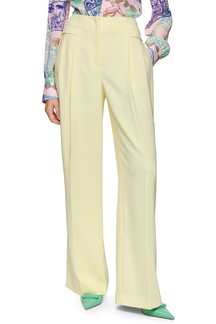 Marc Cain AC 81.38 W56 404 Deep Limonella Yellow Wide Leg Trousers