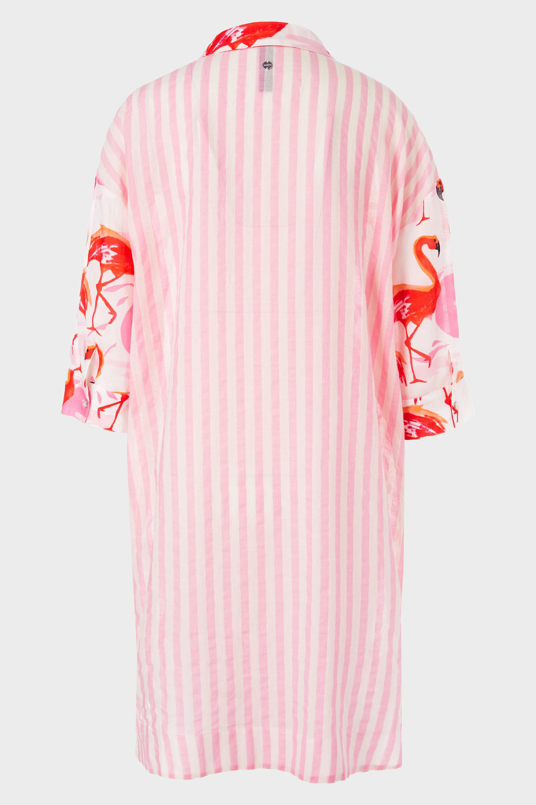 Marc Cain Additions WA 21.06 W19 252 Pink Flamingo Shirt Dress - Olivia Grace Fashion