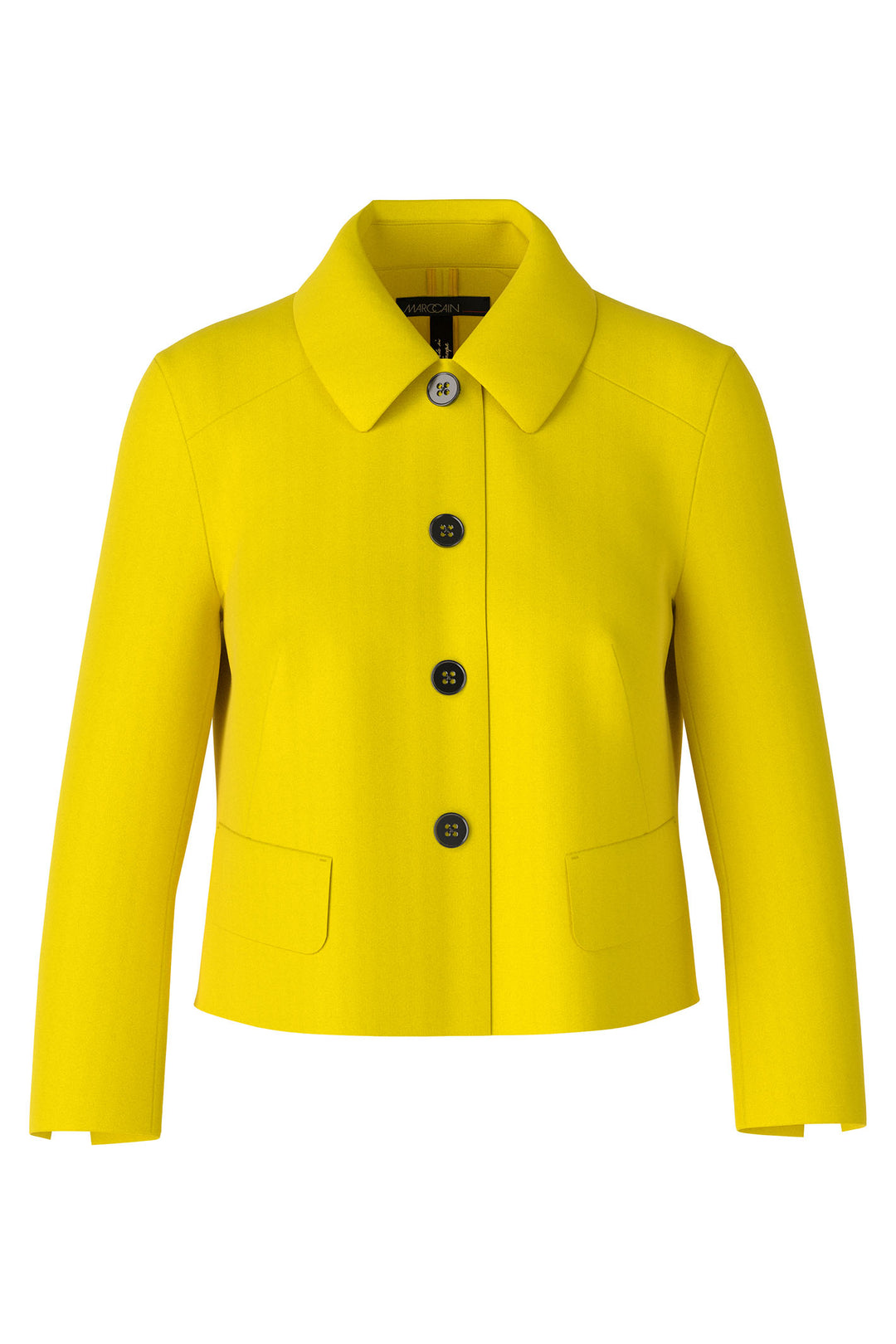 Marc Cain Additions WA 31.01 J24 431 Bright Sulphur Yellow Jersey Jacket - Olivia Grace Fashion