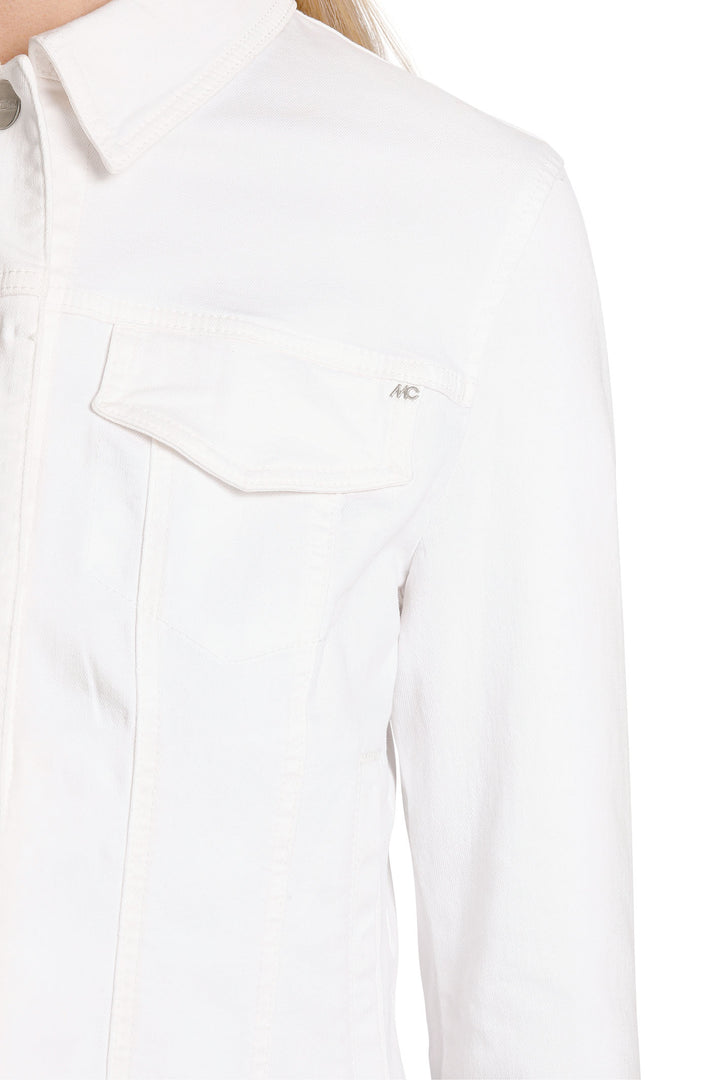 Marc Cain Additions WA 31.20 D50 100 White Denim Jacket - Olivia Grace Fashion