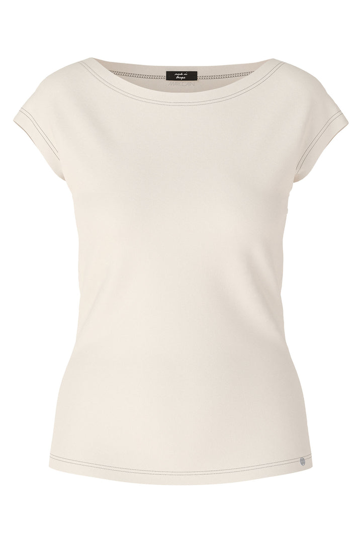 Marc Cain Additions WA 48.37 J14 182 Smoke Cream Stretch Cotton Top - Olivia Grace Fashion