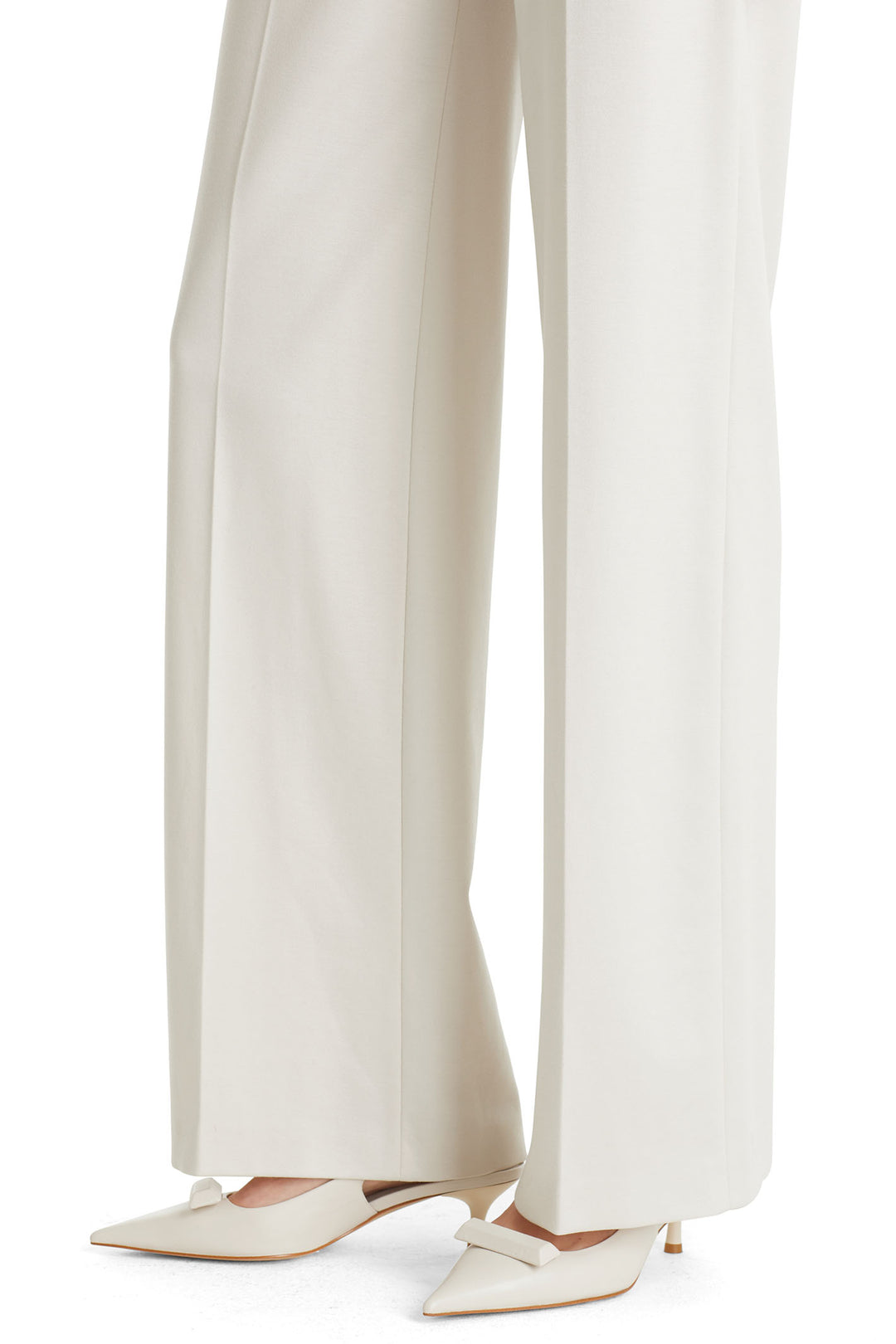 Marc Cain Additions WA 81.05 J24 182 Smoke Cream Pull-On Trousers - Olivia Grace Fashion
