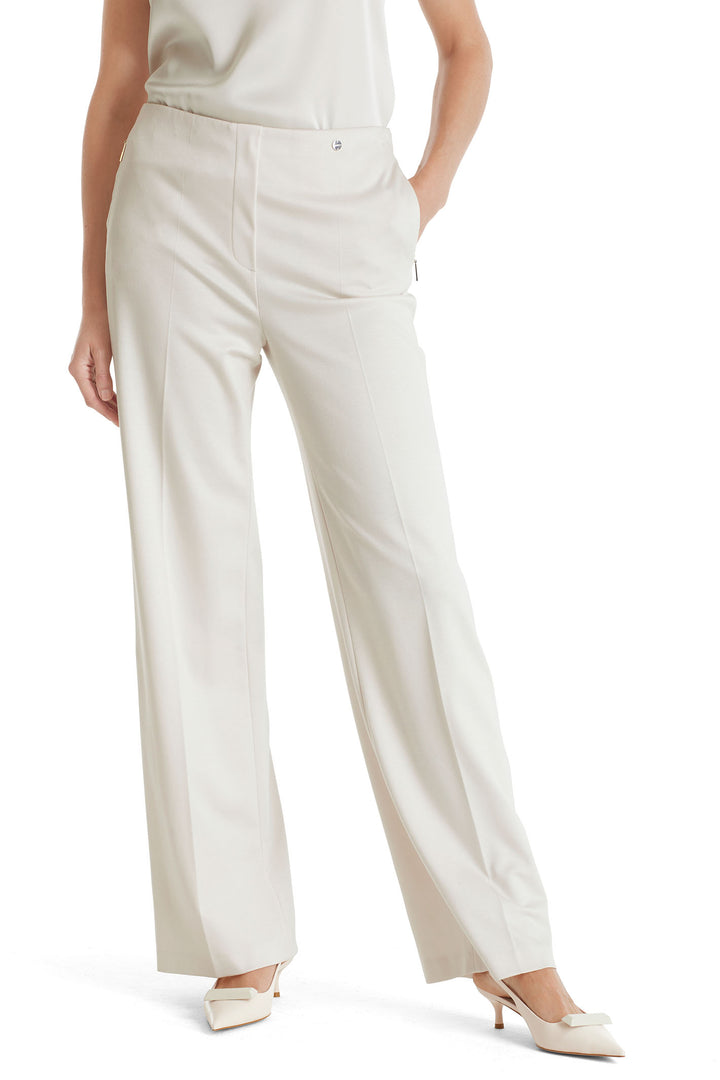 Marc Cain Additions WA 81.05 J24 182 Smoke Cream Pull-On Trousers - Olivia Grace Fashion