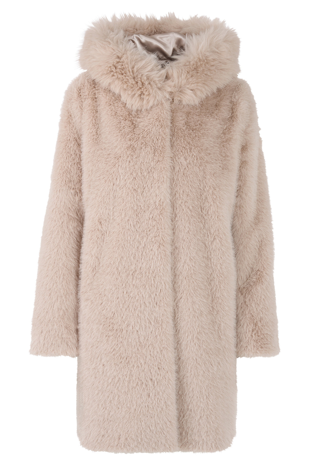 Marc Cain Additions ZA 11.06 W87 Warm Stone Faux Fur Coat 646