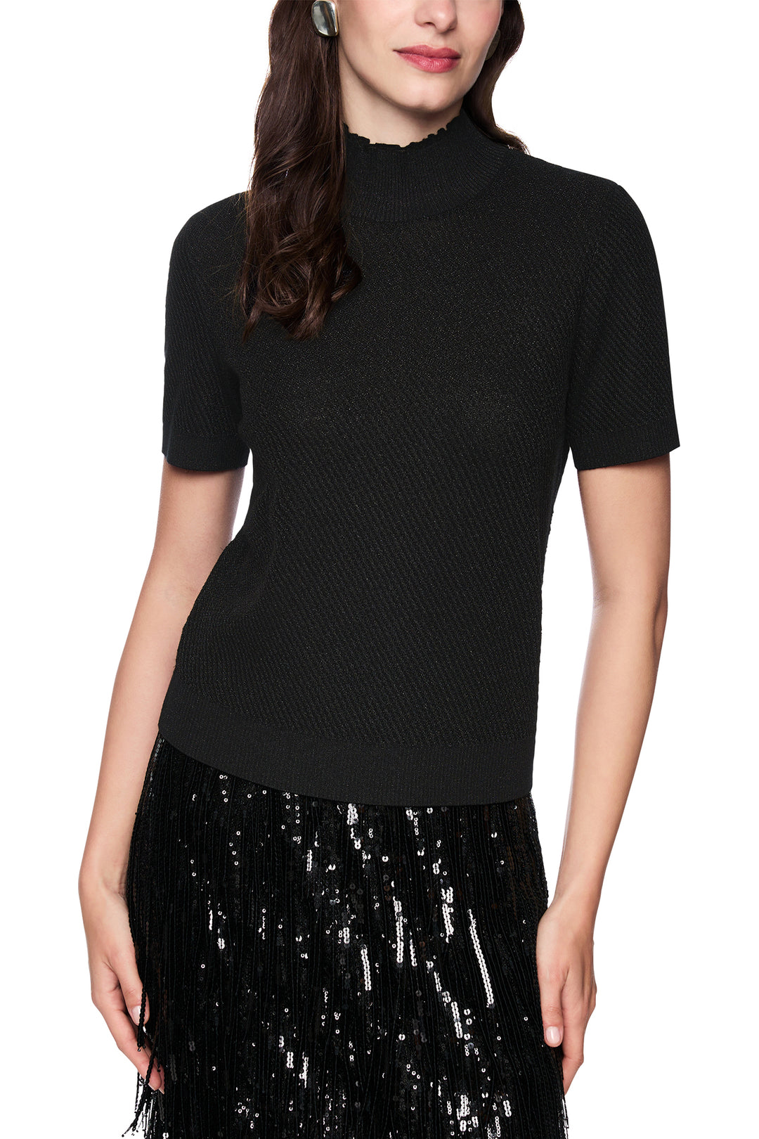 Marc Cain AG 41.01 M50 Black Short Sleeve Jumper