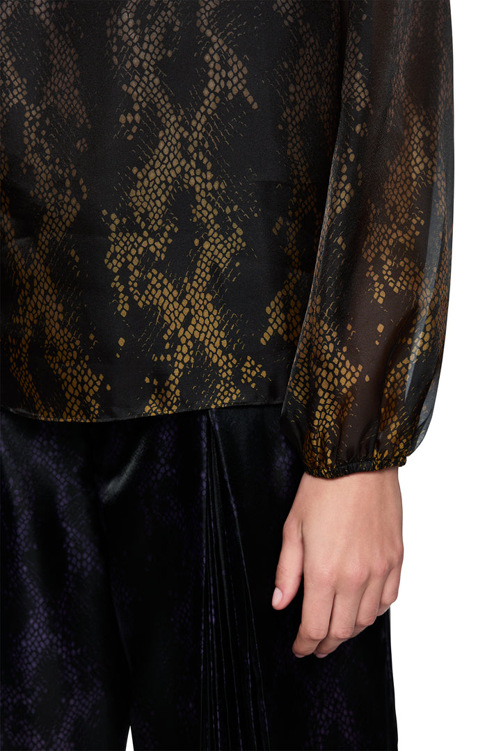 Marc Cain AG 51.05 W17 Black Snake Print Blouse